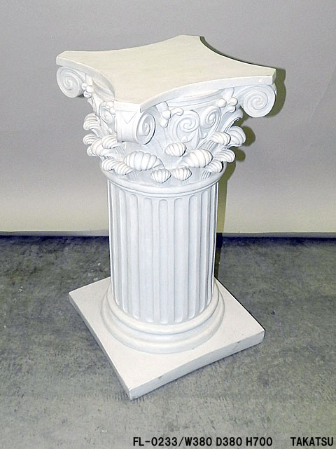 白色FRP製ギリシャ柱型花台 – 高津装飾美術株式会社